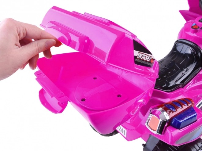 Moto de sport pour enfants avec éclairage LED coloré – Rose