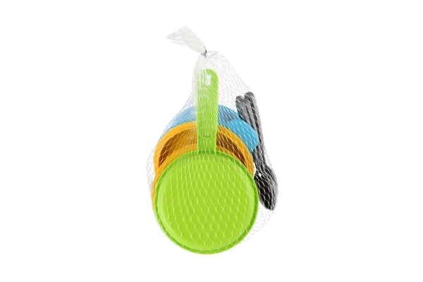 Set de vaisselle en plastique coloré 12 pièces en filet 12m+