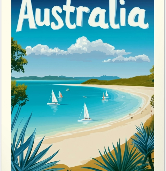 Calendrier mural Vintage affiches Paradis tropicaux 2026