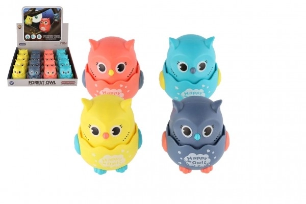 Chouettes joyeuses Sovy en plastique 7x8 cm roulantes
