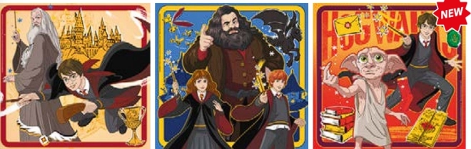 Puzzle Carré : Harry Potter, 3x48 pièces