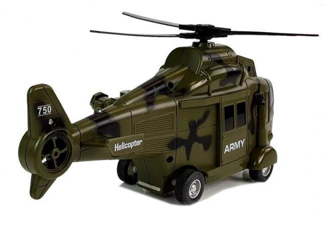 Hélicoptère militaire de sauvetage 1:16 Crochet Lumière Son