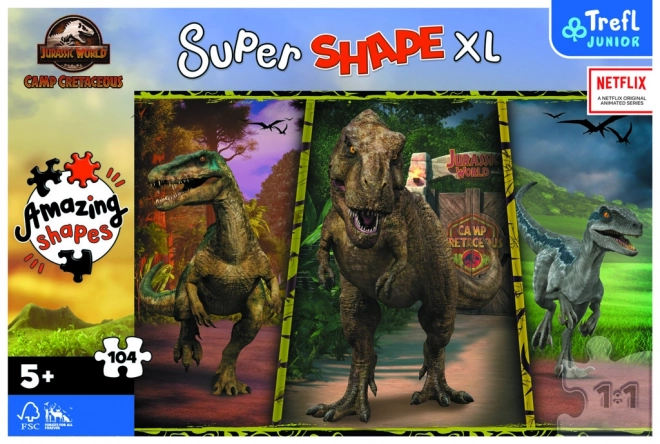 Puzzle Dinosaures Colorés XL Super 104 Pièces