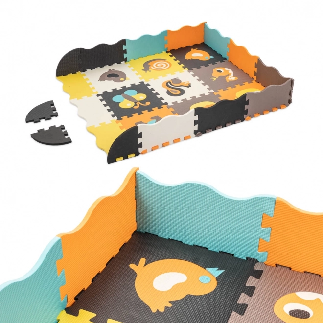 Puzzle en mousse coloré avec animaux et enclos - 25 pièces