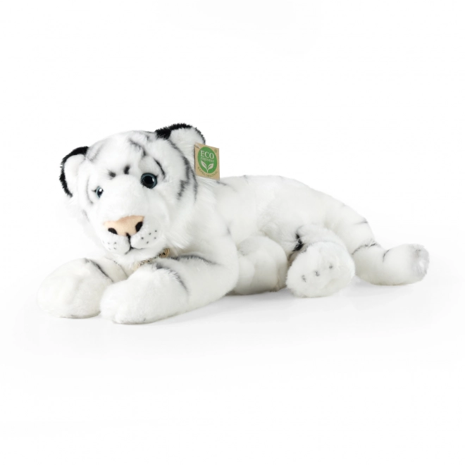 Tigre en peluche blanc couché 36 cm ECO-FRIENDLY