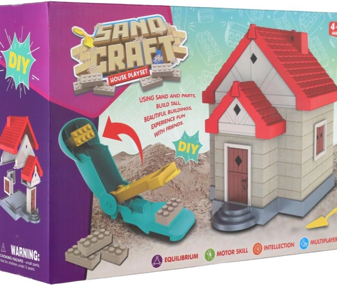Kit de construction maison en sable à modeler avec accessoires