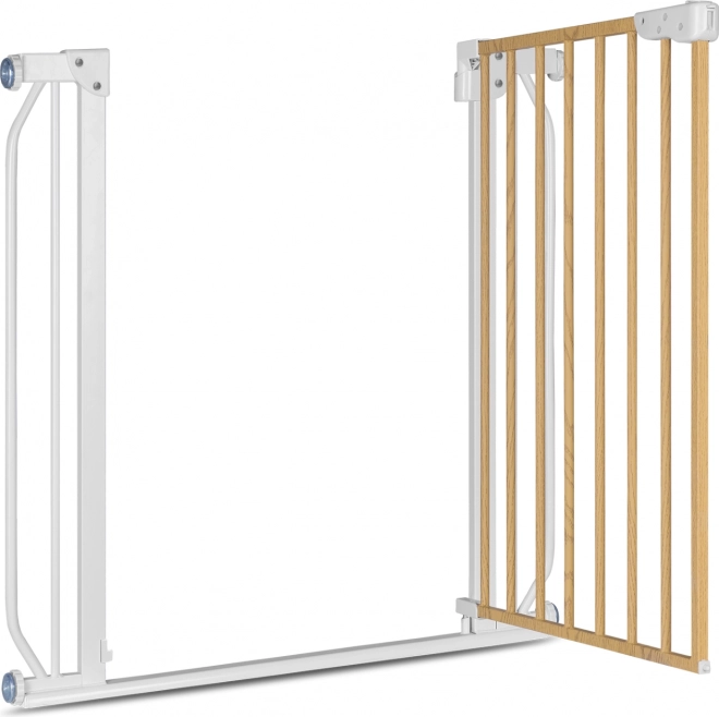 Barrière de sécurité Lionelo Truus Slim – blanc et bois naturel