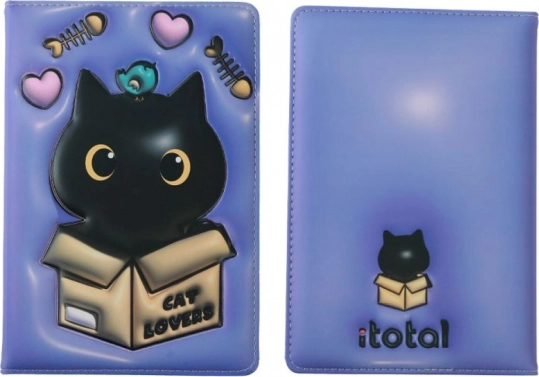 Carnet A5 violet à couverture rigide avec revêtement en mousse