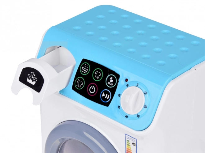 Lave-linge pour enfants avec panneau tactile et effets bleus