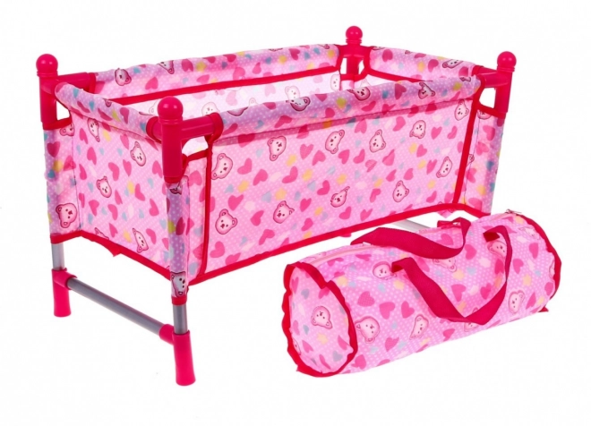 Ensemble d'accessoires pour poupées 3+ Soin de l'enfant + Landau + Chaise de nourrissage + Lit bébé + 2 sacs
