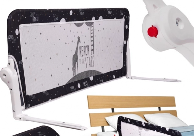 Barrière de protection pour lit 200 cm noir
