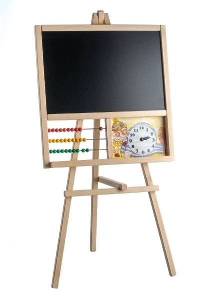 Tableau sur pied avec boulier en bois 45x89cm dans un sac