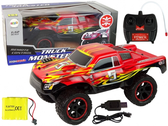 Voiture tout-terrain de course télécommandée 1:12 rouge