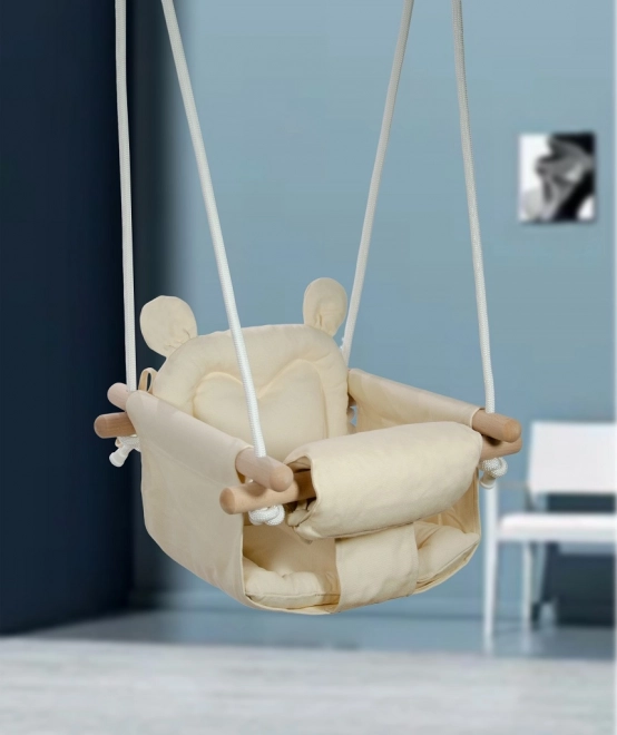 Balançoire pour enfants Ourson beige