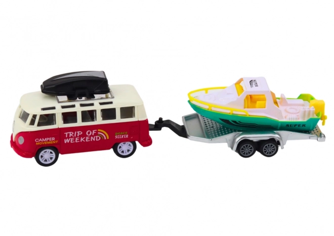 Véhicule tout-terrain avec bateau ou hélicoptère, propulsion métallique