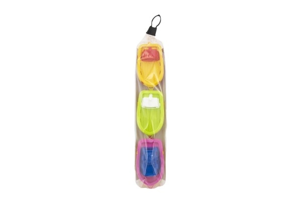 Bateaux en plastique colorés pour l'eau 14cm 3 pcs