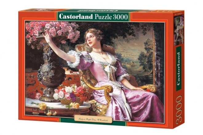 Puzzle 3000 pièces femme en robe violette de W. Czachórski