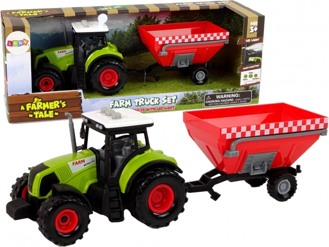 Tracteur avec son et remorque amovible FERME pour enfants