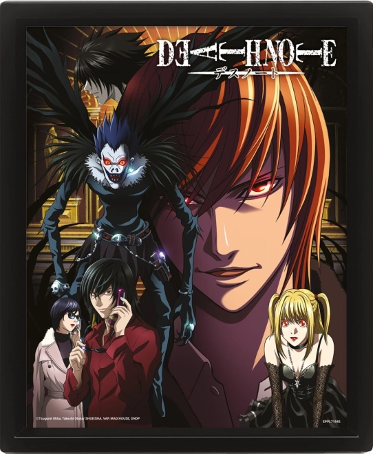 Tableau 3D à effet lenticulaire DEATH NOTE