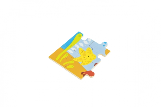 Puzzle en bois 24 pièces - monde sous-marin