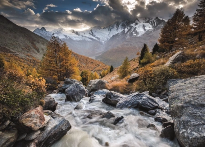 Puzzle Ruisseau de montagne en Suisse 1000 pièces