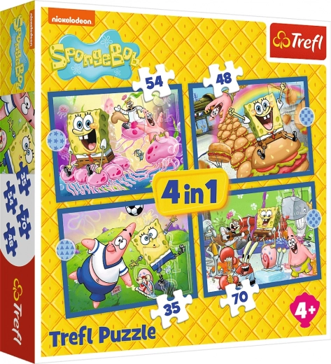 Puzzle La vie de SpongeBob 4-en-1