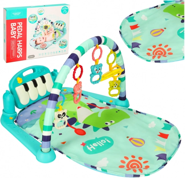 Tapis de jeu interactif avec piano et hochets 3-en-1 Bibi-inn