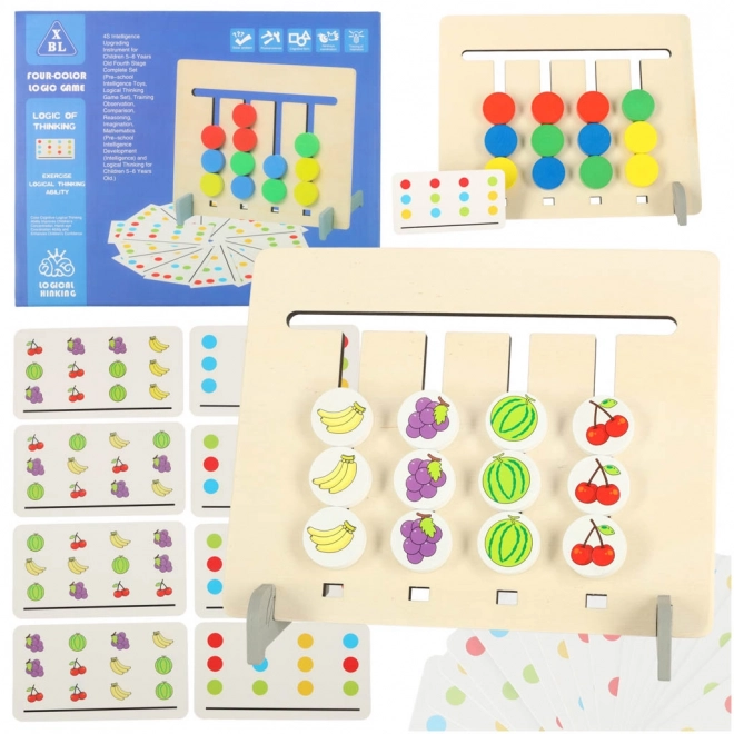 Jouet éducatif en bois Montessori - Association des couleurs des fruits