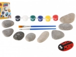 Peinture sur galets – kit créatif avec peintures et pinceaux