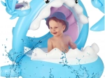 Fauteuil gonflable pour enfant avec auvent – requin, jusqu’à 23 kg