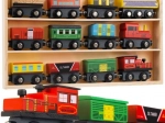 Circuit de train en bois Kruzzel 12 pièces