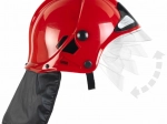 Casque de pompier pour enfants MSA avec visière relevable – rouge