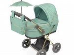 Poussette pliante pour poupées avec ombrelle et sac Capriccio 60 cm