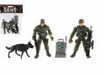 Ensemble de figurines militaires avec chien et accessoires