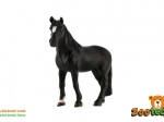 Figurine de cheval noir en plastique 13 cm