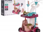 Chariot de ménage pour enfants avec 14 pièces et aspirateur à main interactif