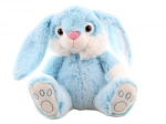 Lapin en peluche bleu 23 cm