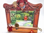 Gerlich maxi théâtre de marionnettes avec 14 marionnettes en bois