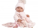 Llorens New Born fillette – poupée bébé réaliste 43 cm, corps entièrement en vinyle