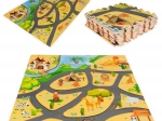 Tapis puzzle de sol en mousse safari 9 pièces 93 × 93 cm