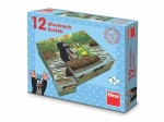 Dino cubes en bois LE PETIT TAUPE et les animaux 12 pcs