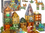 Jeu de construction magnétique lumineux de 124 pièces