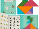 Livre magnétique tangram – puzzle logique Montessori en bois 3D