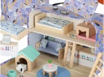 Maison en bois portable dans une valisette – hôtel pour animaux avec mobilier et figurines