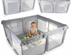Parc pour enfants pliable 120 × 120 cm avec entrée zippée