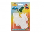 Plaque pour perles à repasser avec motifs Voiture, Perroquet et Dinosaure
