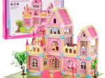 Maison de princesses en bois avec blocs et accessoires