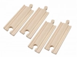 Set de rails pour circuit de train en bois 11 cm – 4 pièces