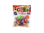 Céčka colorées rétro mix – 150 pièces de moulages plastiques