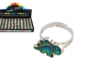 Bague réglable avec dinosaure changeant de couleur selon la température – métal – 1 pc